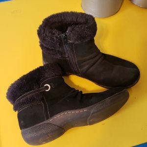 Faux fur lined ankle boots
